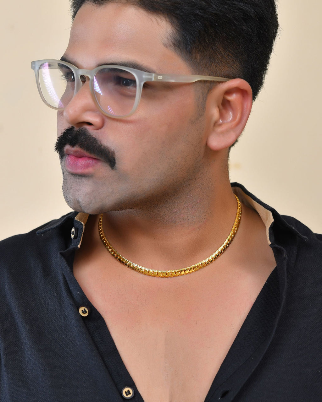 VOJ Gold Polished Stainless Steel Chain For Men | Grab2Buy