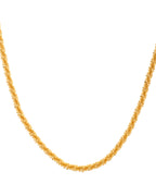 VOJ Men Gold Polished Twisted Stainless Steel Minimal Chain | Grab2Buy