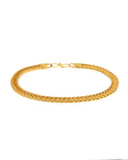VOJ Men Gold Polished Stainless Steel Linked Bracelet