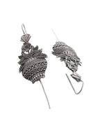 VOJ Silver Toned Designer Floral Shaped Ear Cuff | Grab2Buy