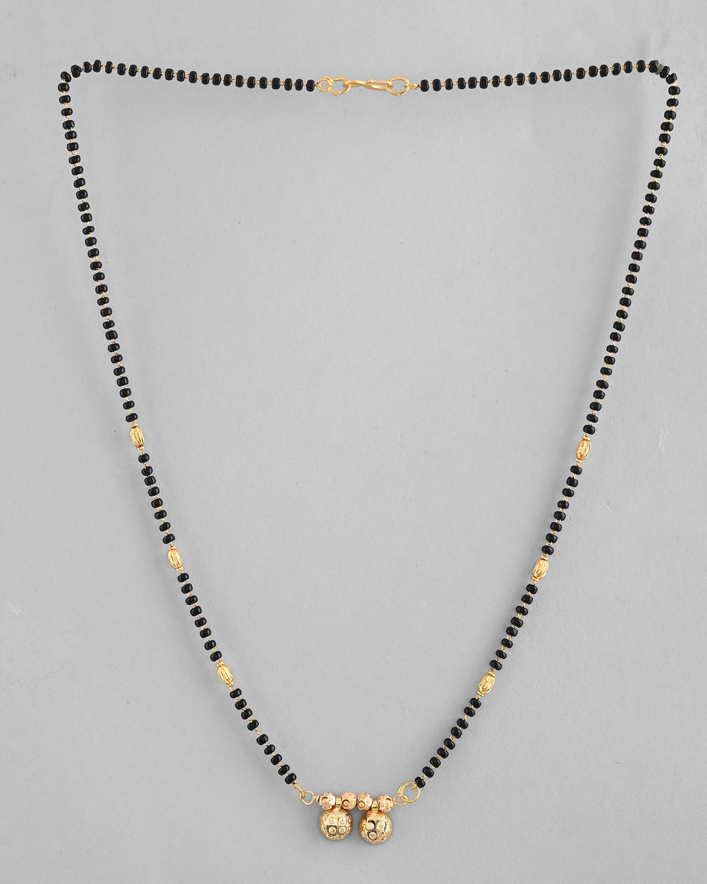VOJ Gold-Polished Beaded Mangalsutra