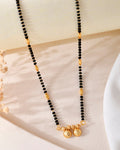VOJ Gold-Polished Beaded Mangalsutra