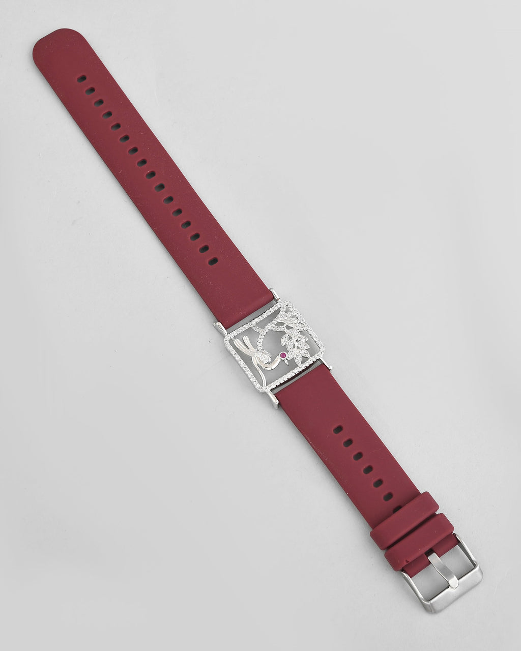 VOJ Silver Plated AD Stone Studded Belt Bracelet | Grab2Buy