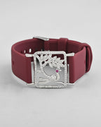 VOJ Silver Plated AD Stone Studded Belt Bracelet | Grab2Buy