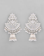 VOJ Silver plated Kundan Contemporary Jhumka Earrings | Grab2Buy
