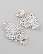 VOJ Silver plated Kundan Contemporary Jhumka Earrings | Grab2Buy