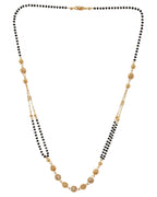 VOJ Gold-Polished Ad Stone Studded Multi Layer Mangalsutra