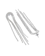 VOJ Silver-Plated Crystals Stone Studded Contemporary Drop Earrings | Grab2Buy