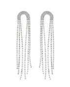 VOJ Silver-Plated Crystals Stone Studded Contemporary Drop Earrings | Grab2Buy