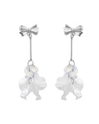 VOJ Silver Plated Bow Drop Earrings | Grab2Buy