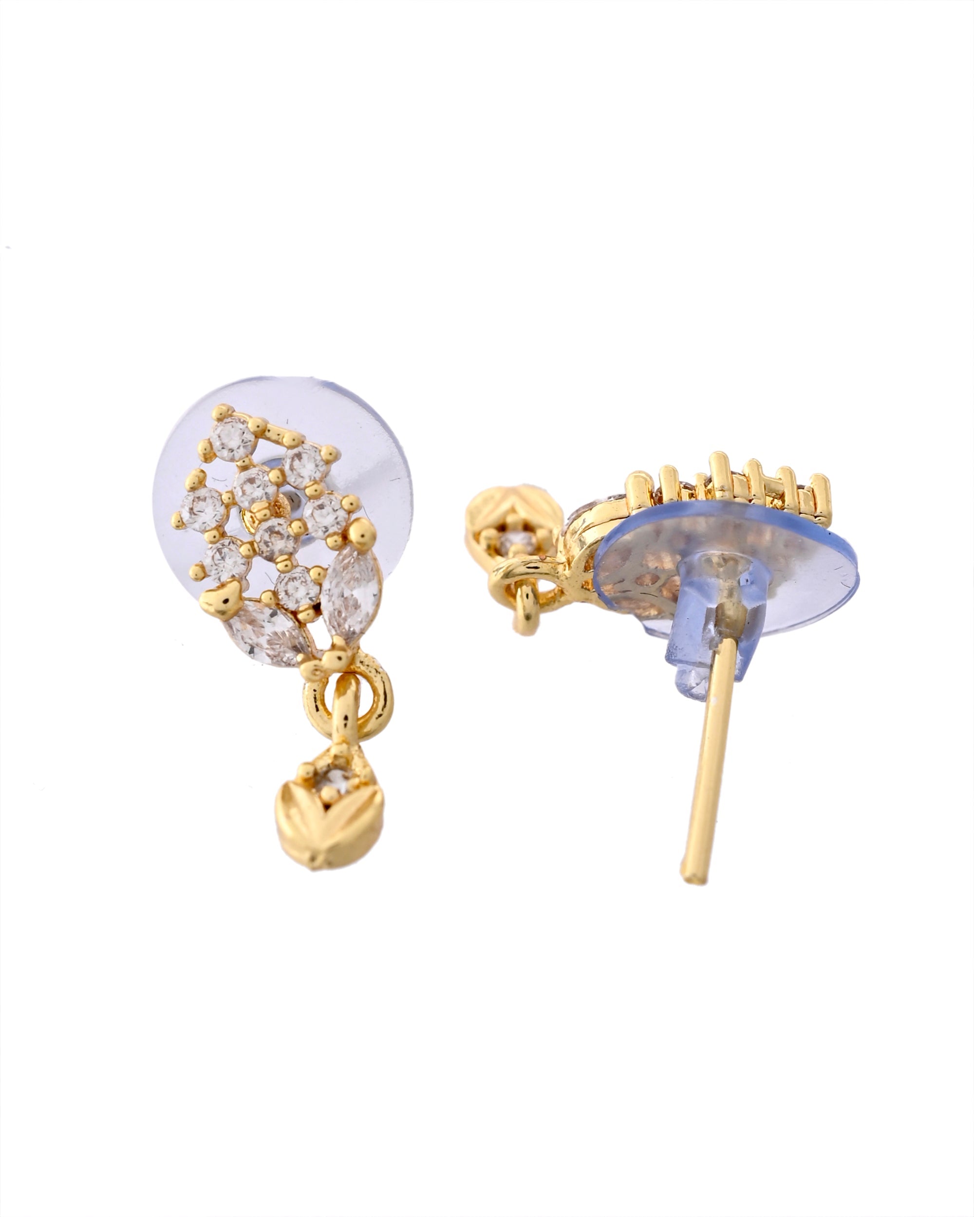 VOJ Gold-Polished AD Stone Studded MangalSutra Set