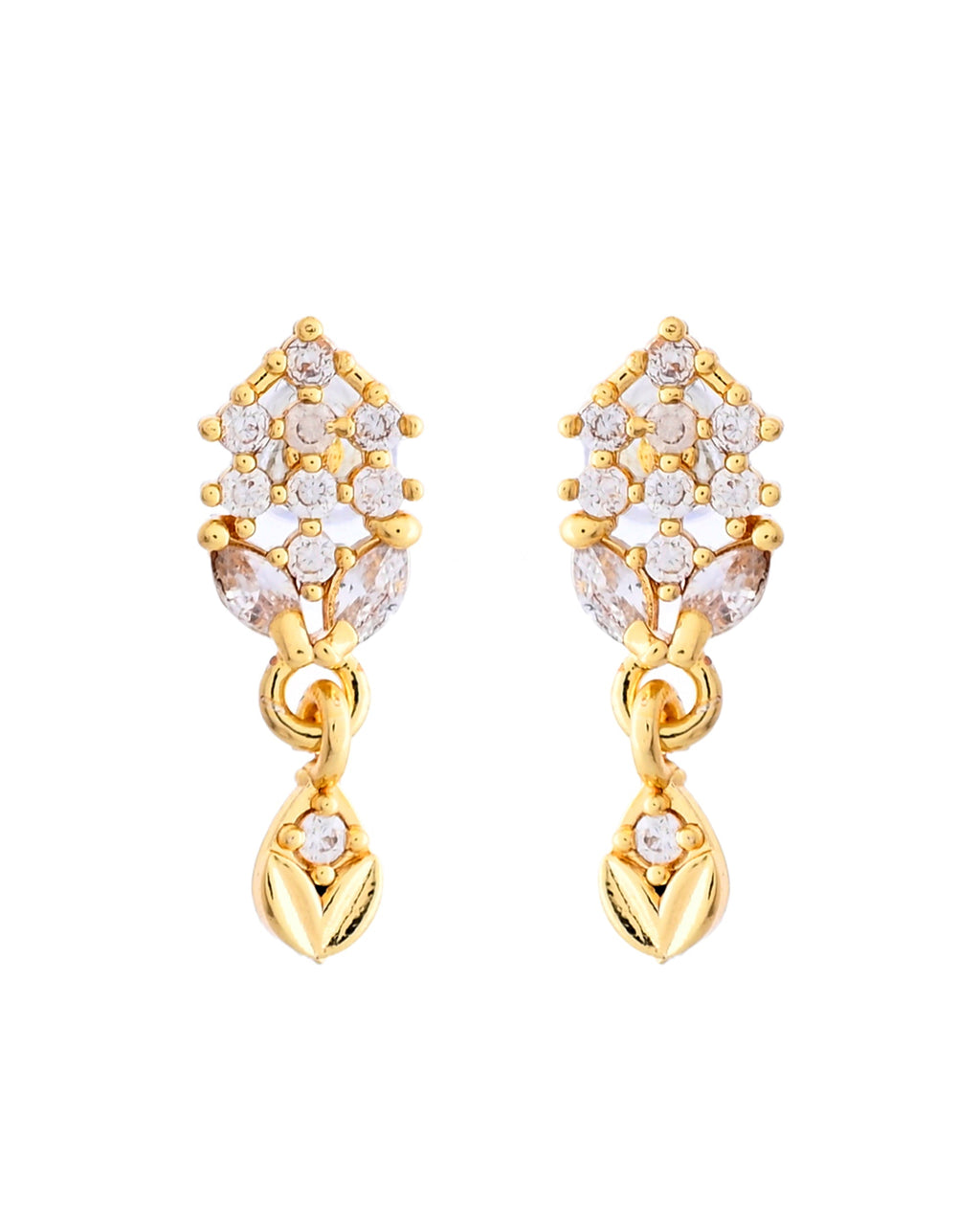 VOJ Gold-Polished AD Stone Studded MangalSutra Set