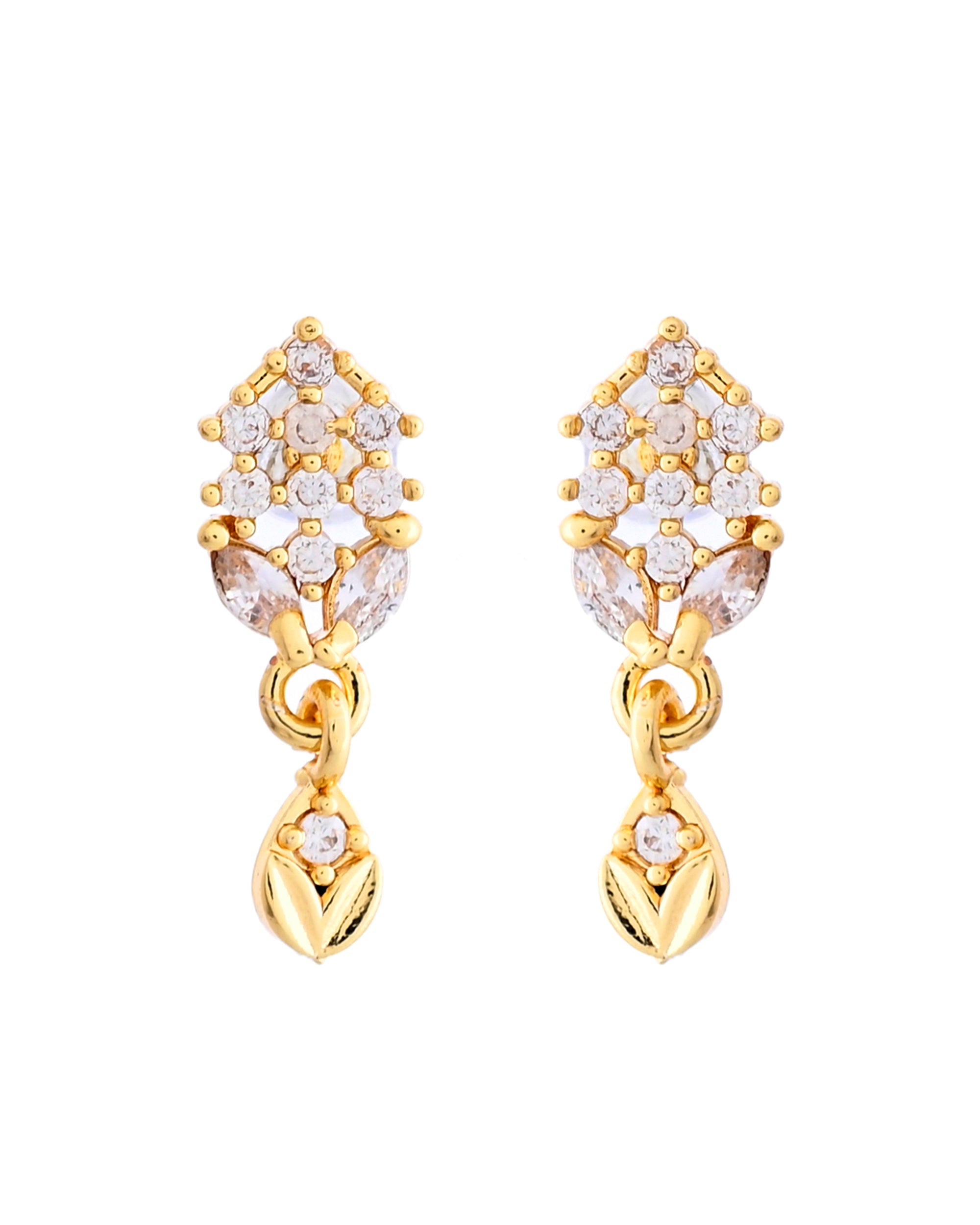 VOJ Gold-Polished AD Stone Studded MangalSutra Set