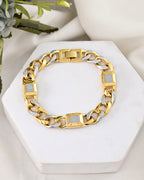 VOJ Dual Toned Men's Elgent Stylish Bracelet | Grab2Buy