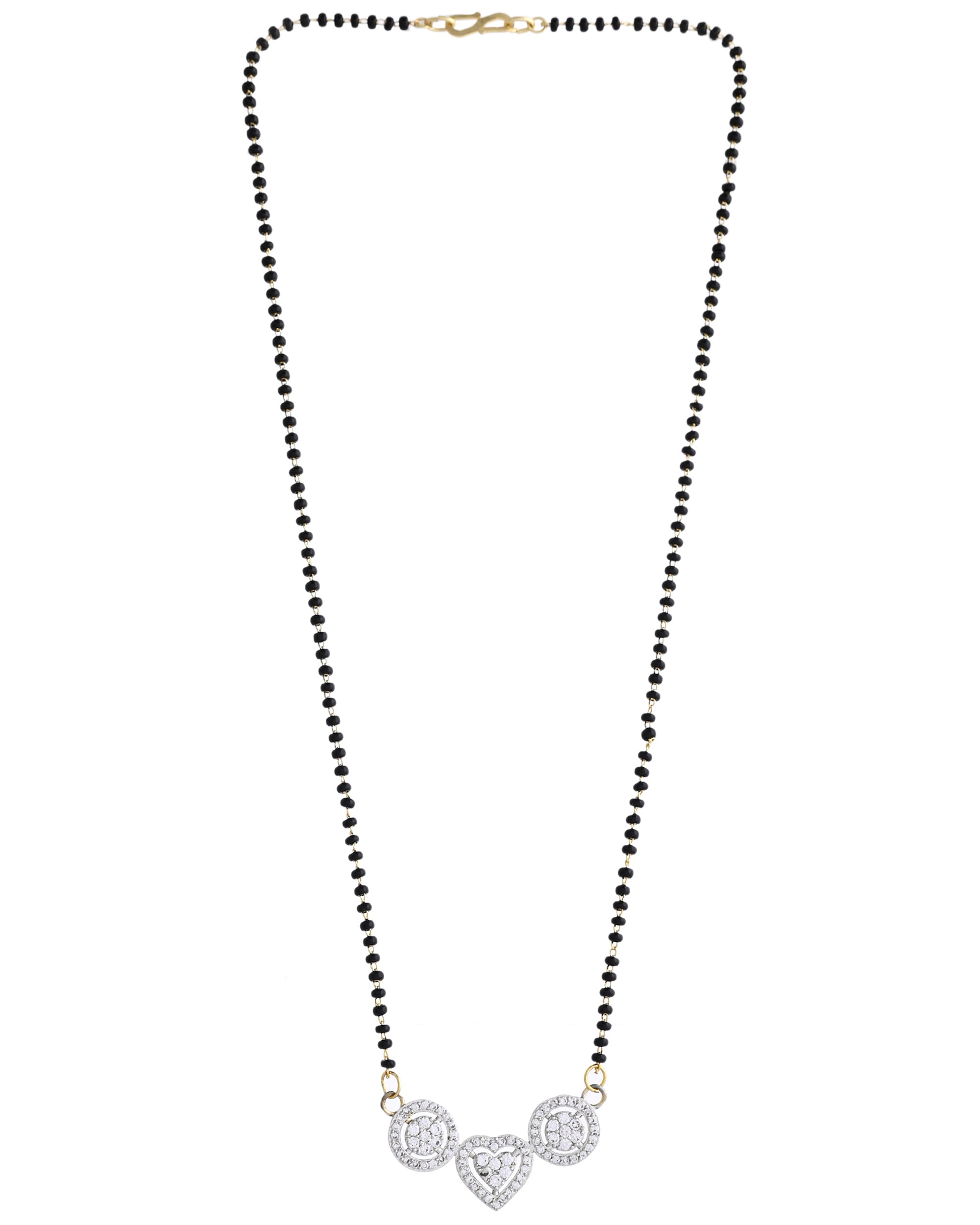VOJ Silver Plated Stone Studded Elegent Mangalsutra