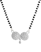 VOJ Silver Plated Stone Studded Elegent Mangalsutra