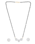 VOJ Gold Toned AD Stone Studded Heart Shape MangalSutra Set | Grab2Buy
