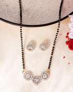 VOJ Gold Toned AD Stone Studded Heart Shape MangalSutra Set | Grab2Buy