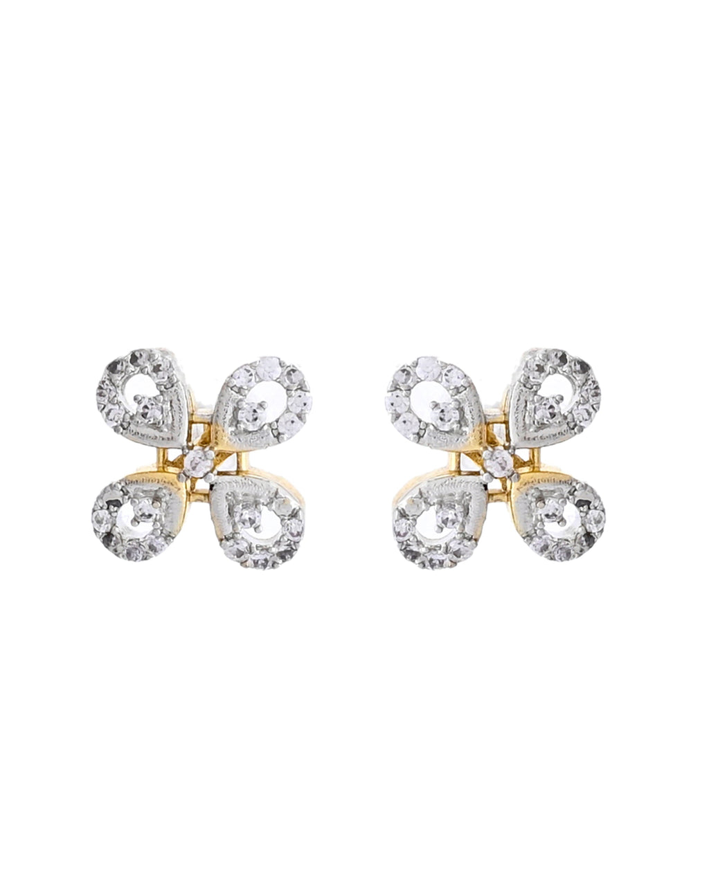 VOJ Gold-Polished Stylish AD Mangalsutra Set