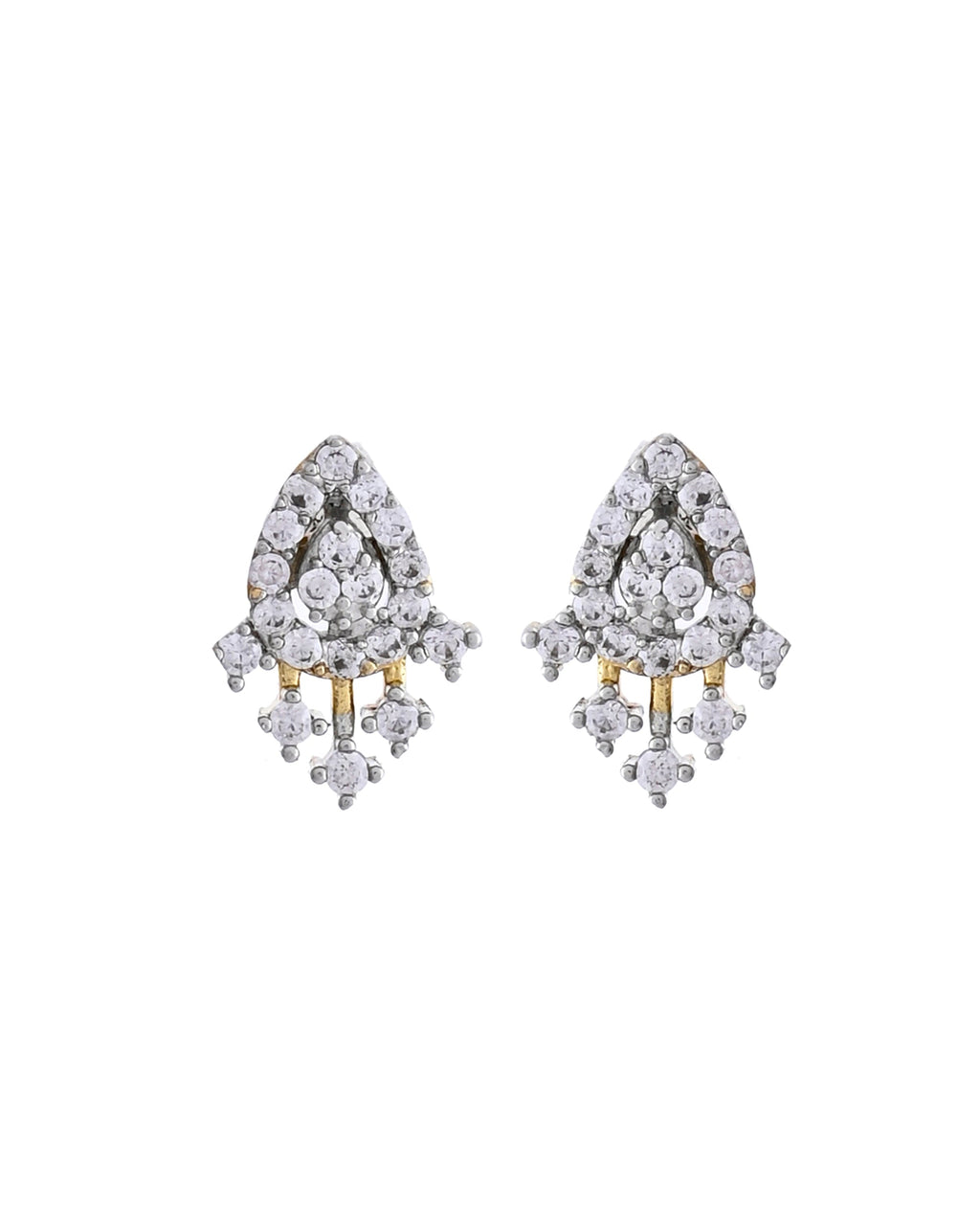 VOJ Gold-Polished Tear Drop Shape AD Mangalsutra Set