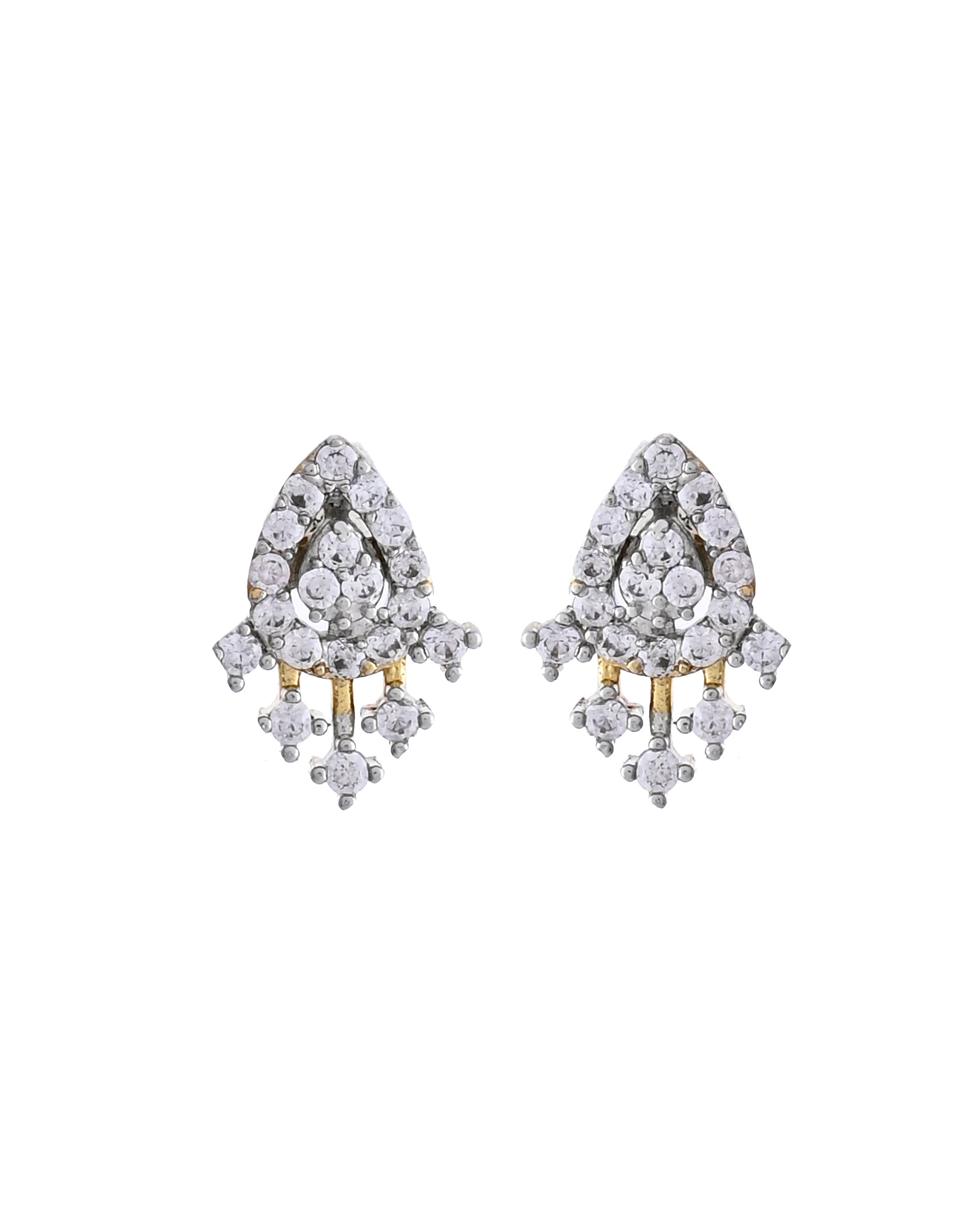 VOJ Gold-Polished Tear Drop Shape AD Mangalsutra Set