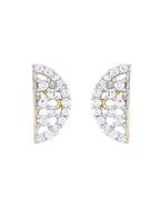 VOJ Gold-Polished Semi Circle Shape AD Mangalsutra Set