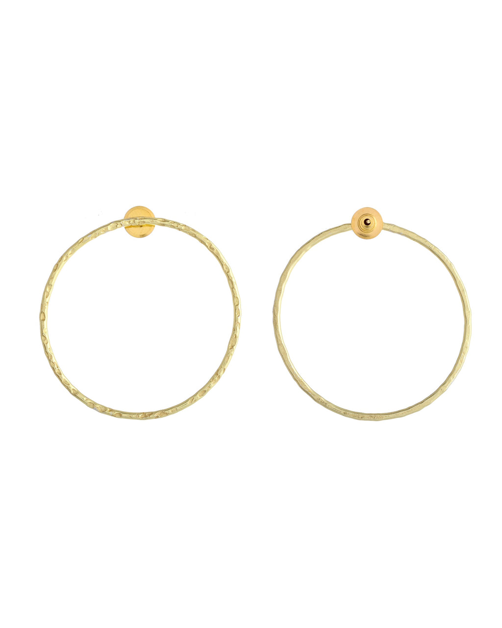 VOJ Gold Toned Circular Studs Earrings | Grab2Buy