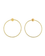 VOJ Gold Toned Circular Studs Earrings | Grab2Buy