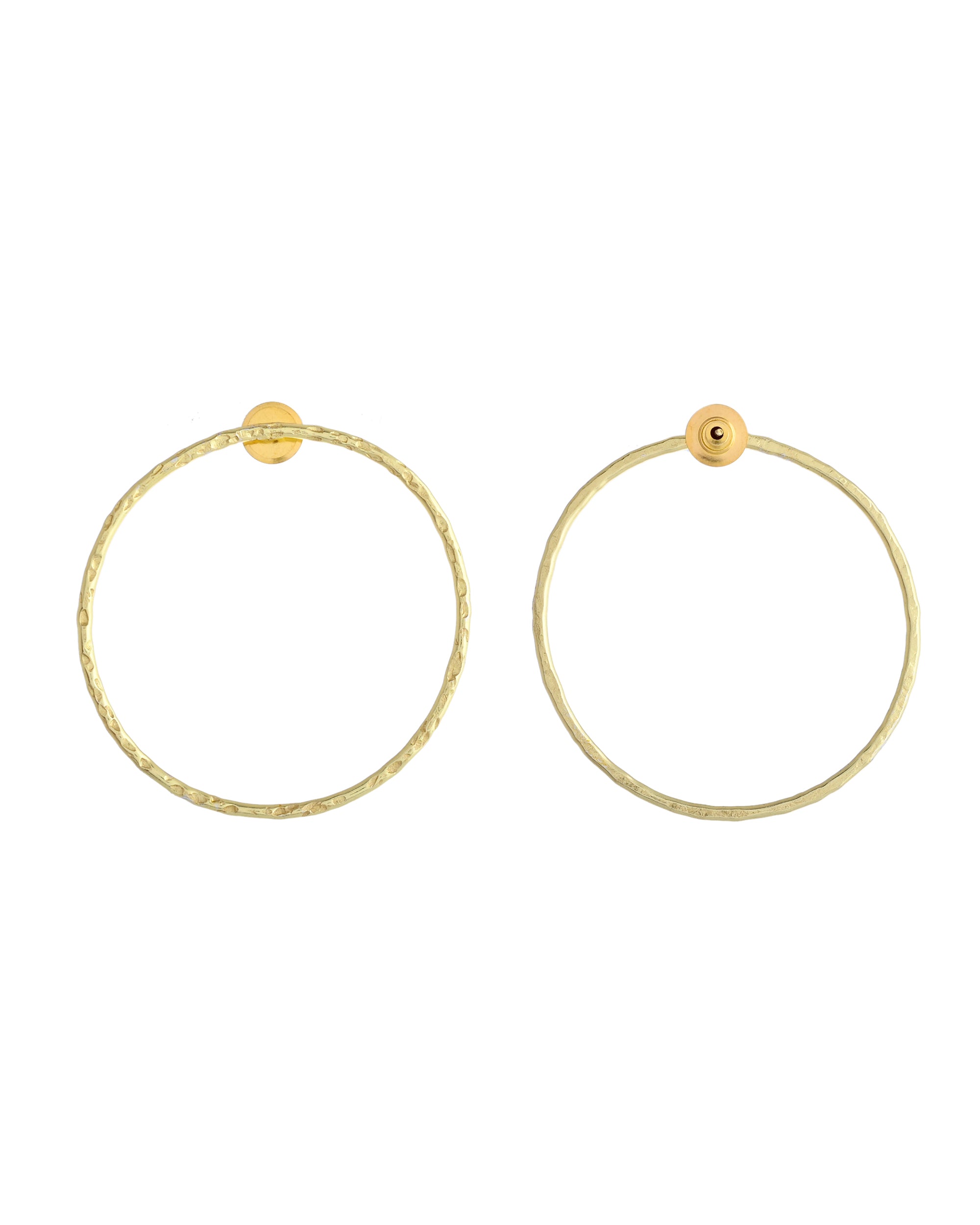 VOJ Gold Toned Circular Studs Earrings | Grab2Buy
