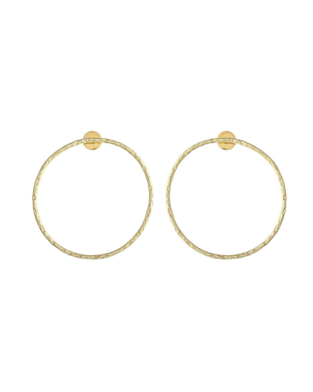 VOJ Gold Toned Circular Studs Earrings | Grab2Buy