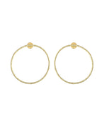 VOJ Gold Toned Circular Studs Earrings | Grab2Buy