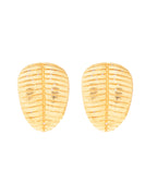 VOJ Gold-Polished Anti Tarnish Leaf Shape Earrings | Grab2Buy