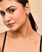 VOJ Gold-Polished Anti Tarnish Snake Earrings | Grab2Buy