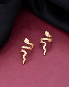 VOJ Gold-Polished Anti Tarnish Snake Earrings | Grab2Buy
