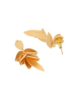 VOJ Gold-Toned Anti Tarnish Leafs Drop Earrings | Grab2Buy