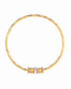 VOJ Set of 2 Gold-Polished Simple Bangles