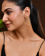 VOJ Gold Polished Anti Tarnish Designer Drop Earrings | Grab2Buy