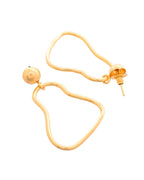 VOJ Gold Polished Anti Tarnish Designer Drop Earrings | Grab2Buy