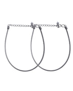 VOJ Set of 2 Rhodium Plated Snake Chain Anklet