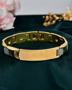 VOJ Men's Dual Toned Grid Bracelet | Grab2Buy