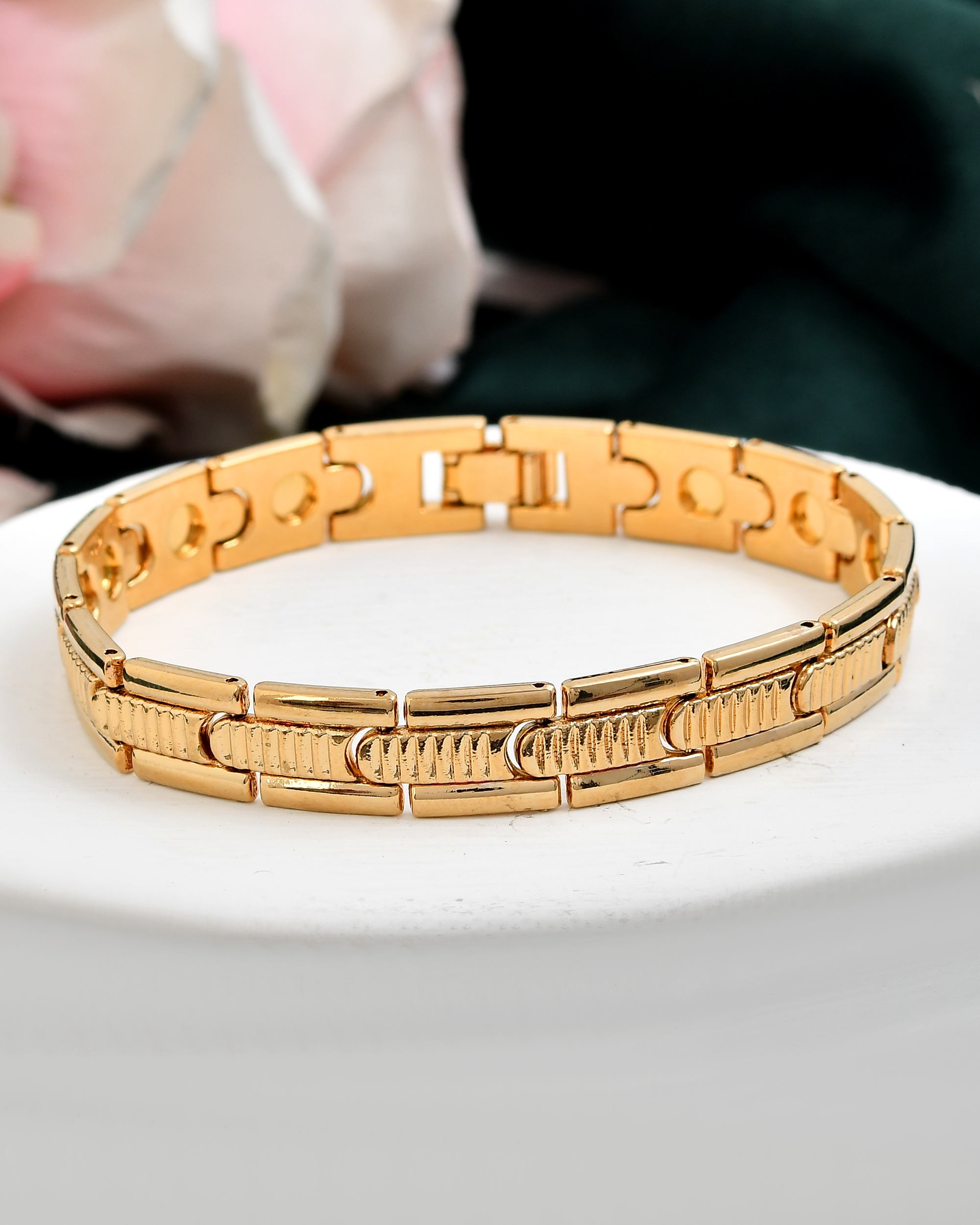 VOJ Stainless Steel Adjustable Titanium Magnetic Bracelets For Men | Grab2Buy