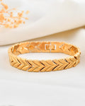 VOJ Gold Toned Magnetic Therapy Bracelet for Men | Grab2Buy