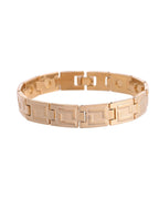 VOJ Men's Gold Polished Stainless Steel Link Bracelet | Grab2Buy