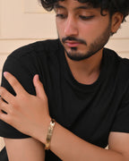 VOJ Classic Gold-Toned Stainless Steel Power Element Bracelet | Grab2Buy