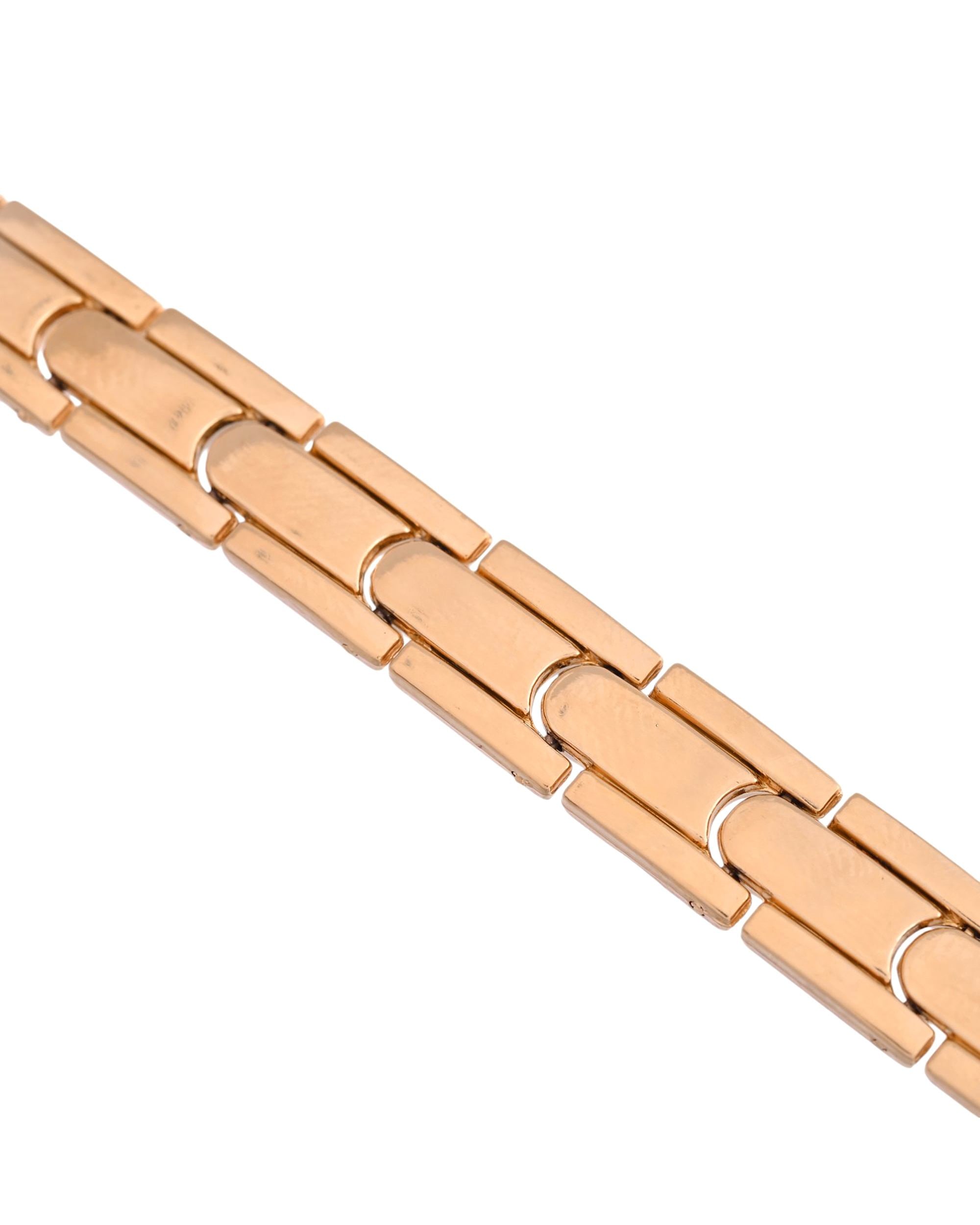 VOJ Classic Gold-Toned Stainless Steel Power Element Bracelet | Grab2Buy