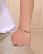 VOJ Men's Elegant Two-Tone Gold & Silver Link Bracelet | Grab2Buy