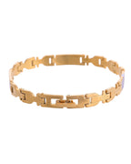 VOJ Men's Elegant Two-Tone Gold & Silver Link Bracelet | Grab2Buy