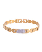 VOJ Men's Elegant Two-Tone Gold & Silver Link Bracelet | Grab2Buy