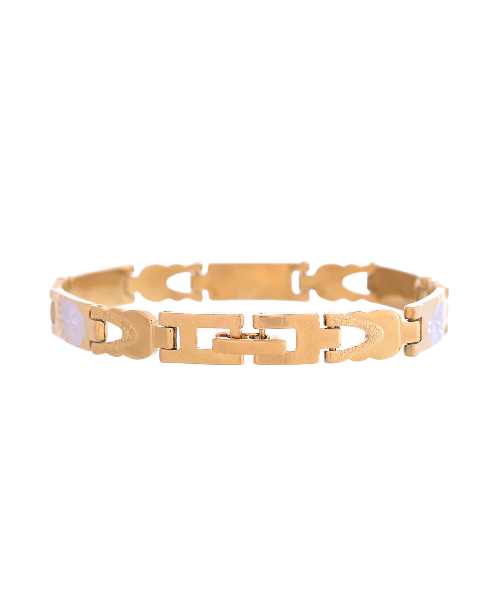 VOJ Double Toned Textural Designer Bracelet For Men | Grab2Buy