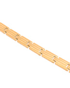 VOJ Gold Polished Linked Designed Bracelet For Men's